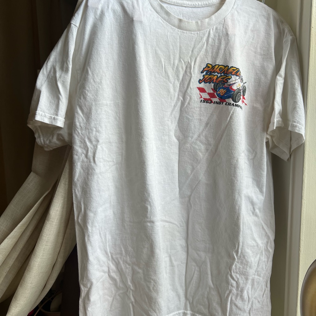 Brand New  Never Worn Vintage Inspired Indy 500 White Graphic TShirt